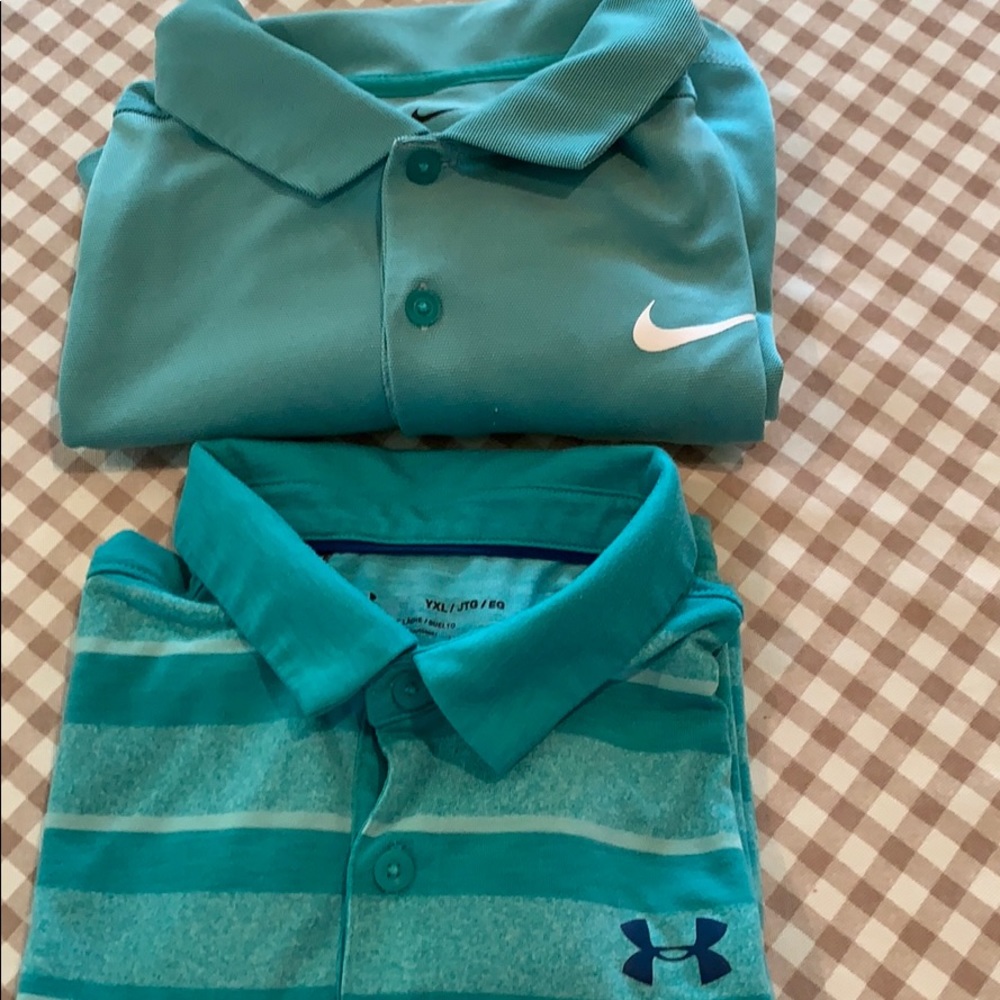 Lot of 2 polo shirts. Nike and Under Armour.
